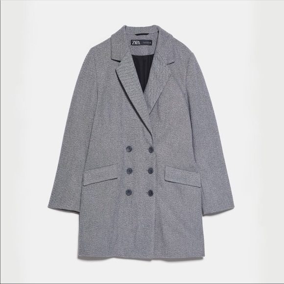 SOLD NWT ZARA DOUBLE BREASTED BUTTONED COAT - Picture 8 of 8